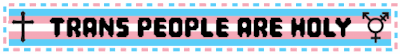 trans people are holy